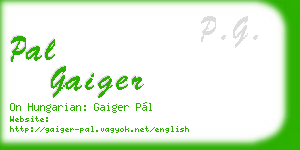 pal gaiger business card